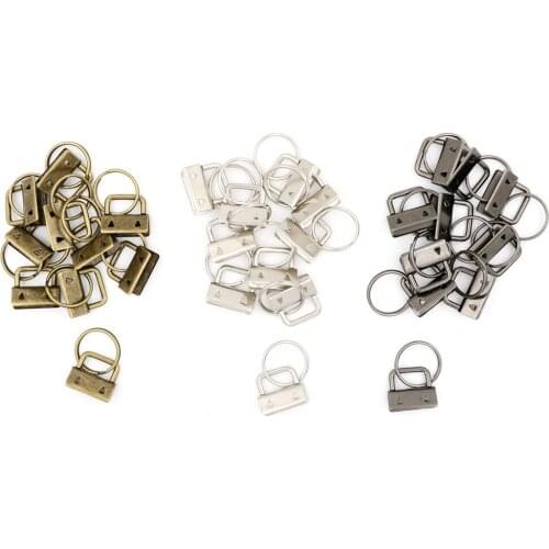 10Pcs Key Fob 25mm keychain Split Ring For Wrist Wristlets Cotton Tail Clip Hardware Accessories Wholesale