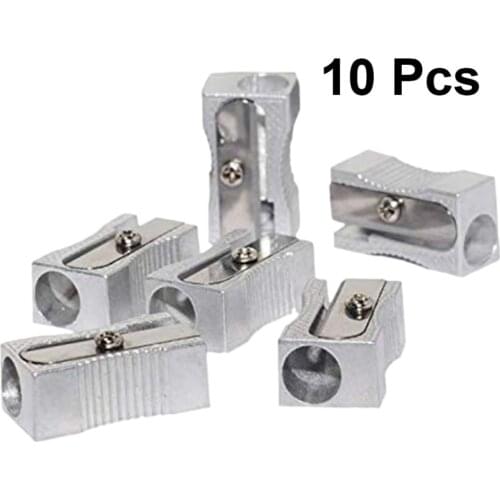 10pc/Set Metal Pencil Sharpener Classical Girls Makeup Pen Sharpener Drawing Writing Learning Tools School Supplies Stationery