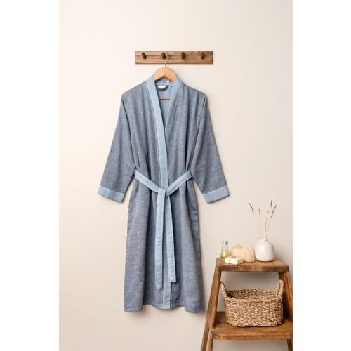 100% TurkishCotton Peshtemal Bathoom Dressing Gown Sleepwear Bathrobe Night Gown Soft Warm Terry Towel