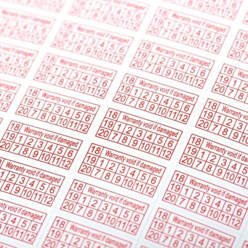 200pcs Warranty Void If Removed Sticker 2017 2018 2019 Year Red Color Rectangle Shape Fragile Label Stickers