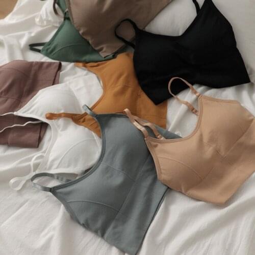 3pcs Pure Color Without Steel Ring Bra Sling Comfortable Underwear Sports Gather Shockproof Yoga Wrapped Chest Women Bras NS1910