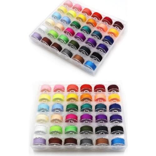 36pcs Colorful High Quality Machine Embroidery Thread DIY Sewing Thread Kit Thread Sewing Bobbins Embroidery Pre-wound Bobbins