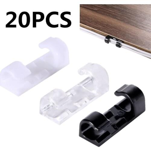 COOL DIER 5/20Pcs Cable Organizer Clips Cable Management Desktop Wire Manager Cord Holder USB Charging Data Line Bobbin Winder