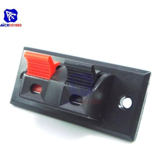 Diymore 5PCS/Lot 2 Way Audio Speaker Terminal Spring Push Release Connector Speaker Terminal Strip Block