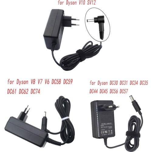 EU plug Power Charger Adapter for Dyson DC30 DC31 DC34 DC35 DC44 DC45 DC56 DC57 V8 V7 V6 V10 SV12 Vacuum Cleaner Parts