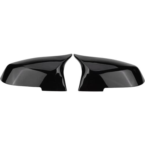 For B mw F20 F21 F87 M2 F23 F30 F36 X1 E84 Gloss Black Side Mirror Cover Cap Rearview -M4 Style(Bright Black)