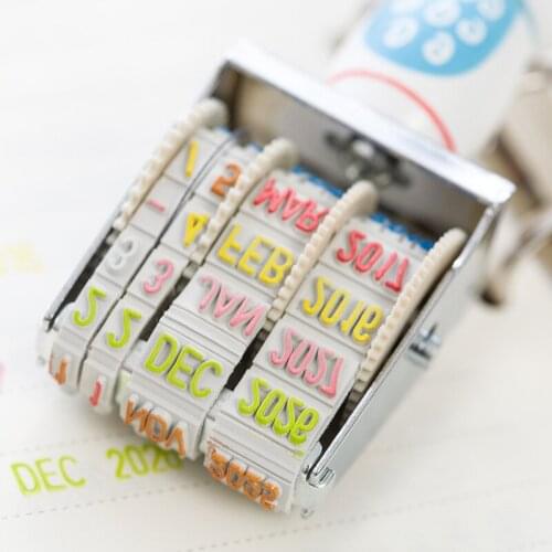 Love Color Vintage Plastic Rolling Stamp Month Date DIY Wheel Stamps Diary Album Scrapbooking Stationery High Quality 45 x 100mm