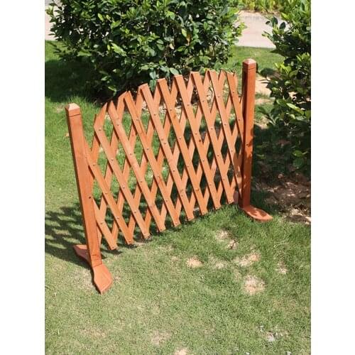 Wooden Climbing Frame Garden Telescopic Wooden Fence Restaurant Partition Flower Stand Terrace Garden Small Fence Movable
