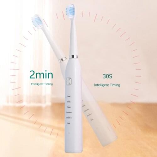 Waterproof Sonic Electric Toothbrush Washable Whitening Teeth Brush Rechargeable Automatic Timer Dental Brush