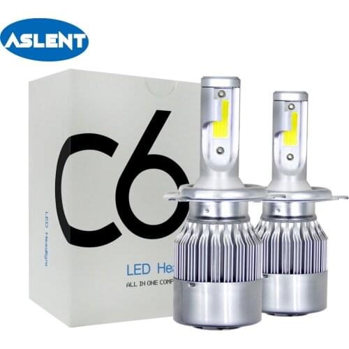 Aslent C6 Car Headlight H7 LED H4 Bulb H1 H3 H11 HB3 9005 HB4 9006 9004 9007 72W 8000lm Fog Lights Auto Headlamp Lamps 12v 24v