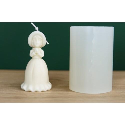 Women Plaster Portrait Silicone Material Handmade Candle Mold DIY 3D Girl Aromatherapy Supplies Mould Home Decoration