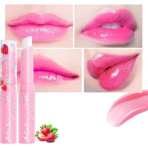 HengFang Lip Balm Strawberry Changeable Coloring Lip Balm Lightening Lips Moisturizing Ladies Lip New 2021 TSLM1