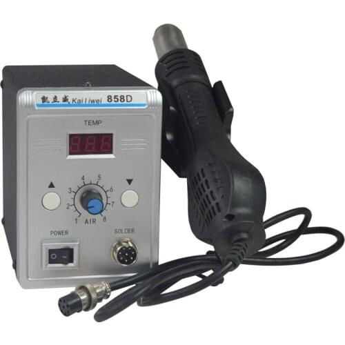 KAILIWEI 858D Digital temperature adjusting and desoldering table hot air gun welding table mobile phone maintenance tool
