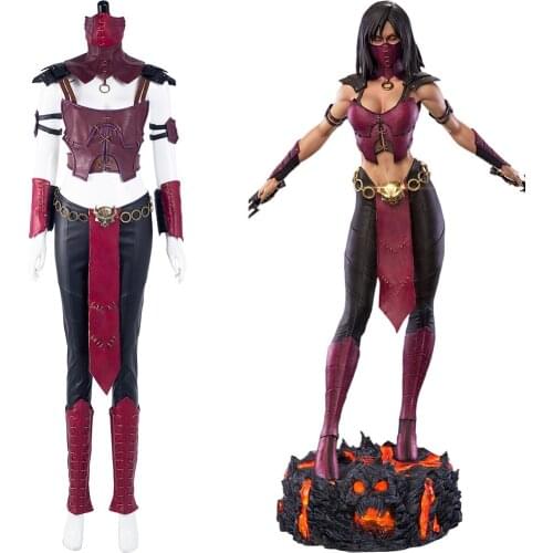 Mortal Kombat 10-Mileena Cosplay Costume Outfits Halloween Carnival Suit