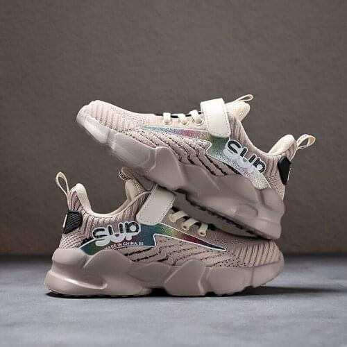 Boys Sneakers Big Children Shoes Lightweight Outdoor Kids Sport Running Shoes Hollow Sole Tenis Infantil Antislip Soft Gym Shoes