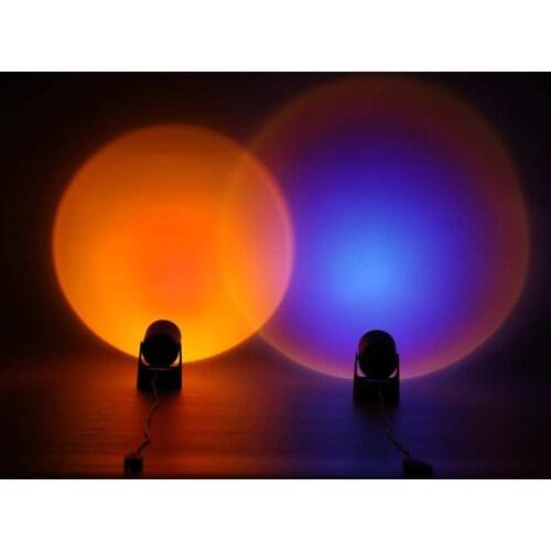 USB Sunset Projection Lamp Rainbow LED Light Colorful Night Lights Decorative Projection Party Home Atmosphere Decor Lighting