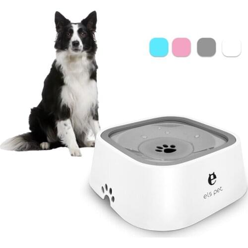 Slow Water Feeder Fountain Floating Disk Feeding Food Bowl for Dogs Cats Dog Bowl Pet Water Bowl Dish Anti Slip Water Dispenser