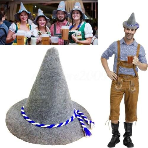 8pc Bavaria Beer Festivals Hat Polyester Germany Festive Party Costume Oktoberfest Carnival Halloween Fashionable Soft Hats
