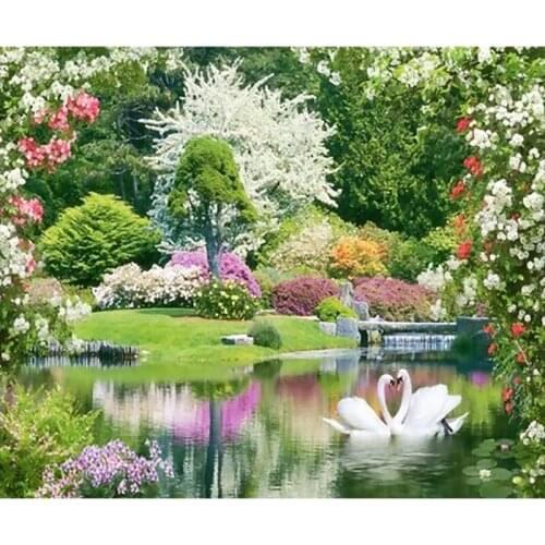 Birds with flower DIY Oil Painting Paint by Number Kit Painting for Adults Kids Arts Craft for Home Wall Decor 40x50cm