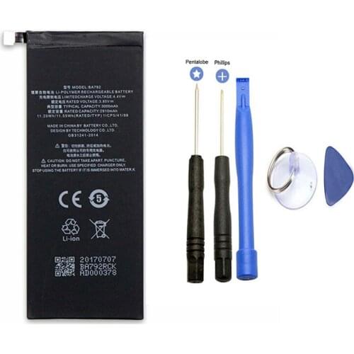 New Replacement Battery ForMeizu Pro 7 BA792 3000mah Internal Phone Li-ion Battery with Repair Tools