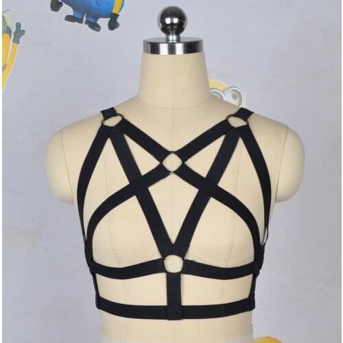New valentines Day gift Body Harness Black Cage Bra Gothic Harajuku sexy lingerie medias harness bra bondage harness