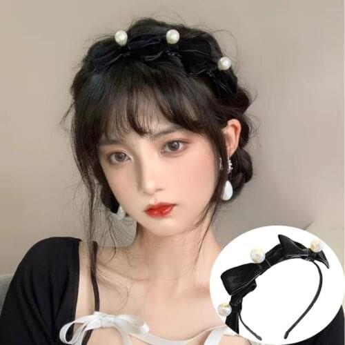 CYGJFC Pearl Bowknot Hairband For Woman Elegant Headband Women Hair Accessories Headwear Bezel Turban Ornaments