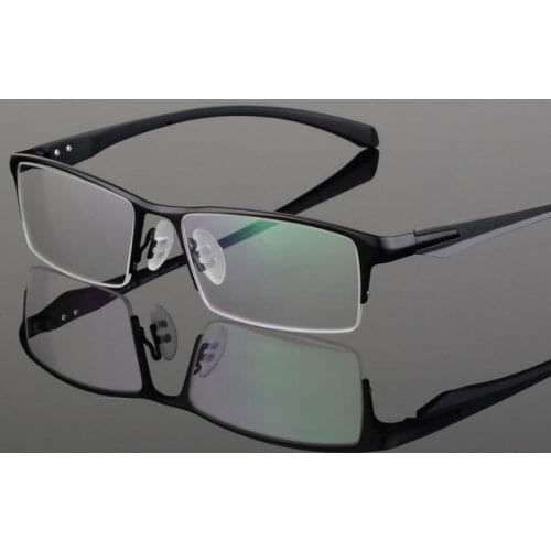 HOTOCHKI Titanium IP Electronic Plating Alloy Metal Men Eyeglasses Frame Optical Glasses Prescription Male Eyewear Spectacles