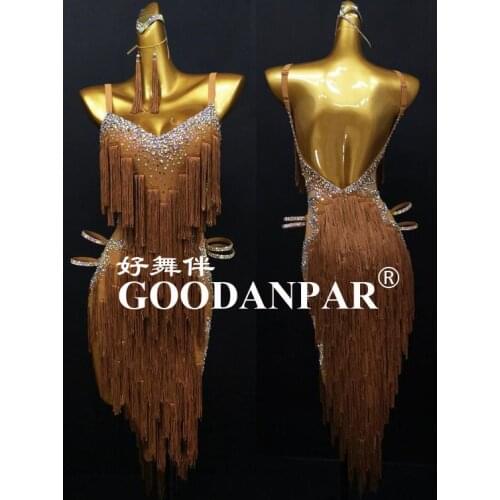 Latin dance dress lady for women latin dance costume sexy competition ChaCha dance costume dressGOODANPAR