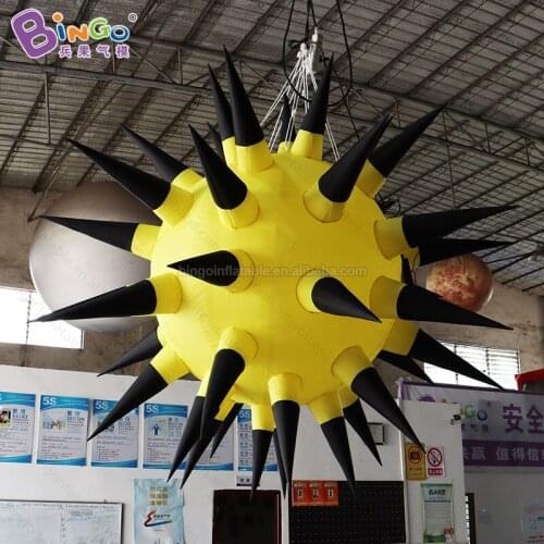 2 PCS hanging-dec inflatable star light with thorns for decoration / Promotion price inflatable spiky star balloon toys