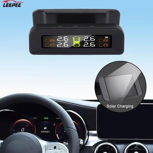 Tyre Pressure Temperature Warning Auto Security Alarm Systems Car Tire Pressure Alarm Monitor System Solar Power TPMS