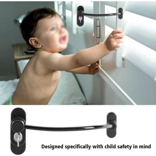 Sunshine Professinonal Zinc Alloy Window Door Opening Restrictor Cable Baby Child Safety Lock Catch Wire