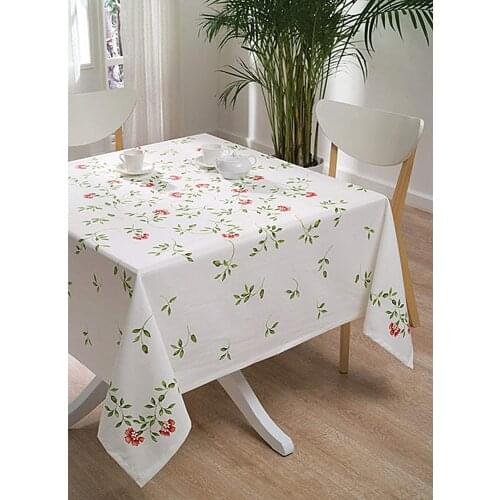 TAÇ Tablecloth Daliya 170 Cap V02-Red-Table Cloth: 170x170