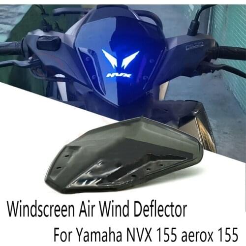 Motorcycle Windshield With LED Lamp Windscreen Air Wind Deflector For Yamaha NVX155 Aerox155
