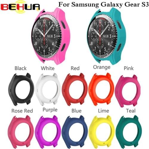 BEHUA Silicone Smartwatch Protection Cover Protector Band Covers for Samsung Galaxy Gear S3 frontier R760 Watch Protective Case