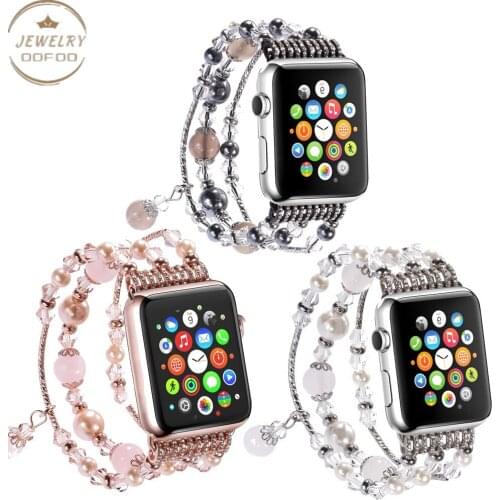 Womens Popular Apple Watch 123456 Generation Jewelry Strap IWatch Se Generation Agate Strap Fashion Bracelet Female