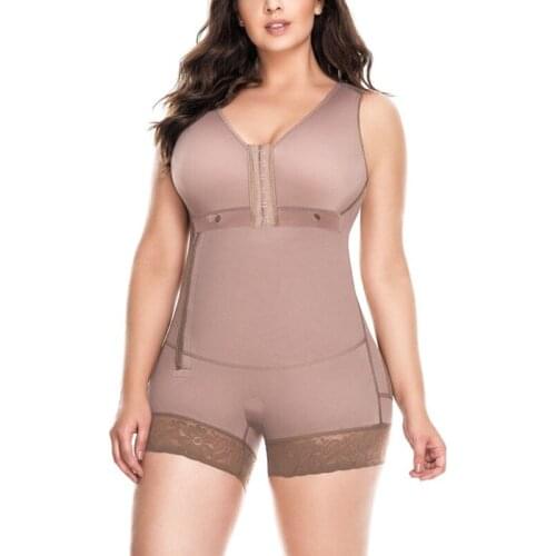 Women Postpartum Fajas Charming Curves Weight Loss Body Shaper Front Closure Zipper Bodysuit Post Liposuction bbl post op surger