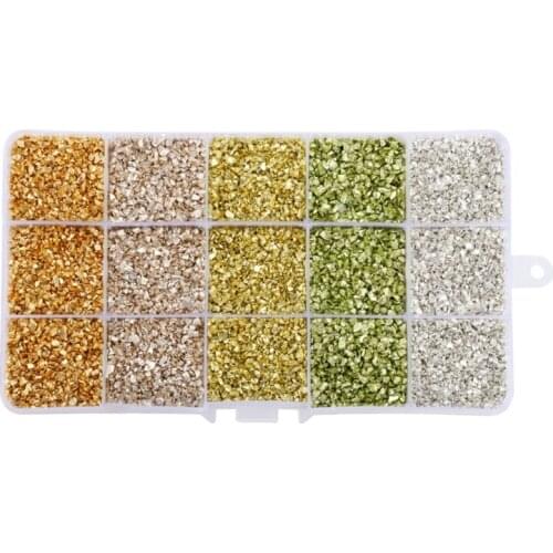 1 Box Glass Crushed Stones Glitter Irregular Glass Chips Epoxy Resin Mold Filler