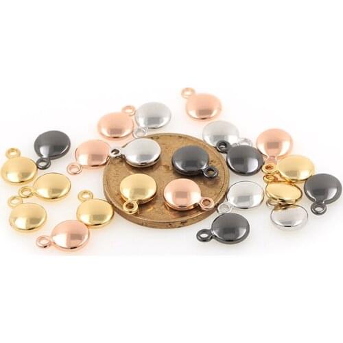 10PCS Brass Round Charms Gold Circle Pendant For DIY Jewelry Making Handmade Accessories