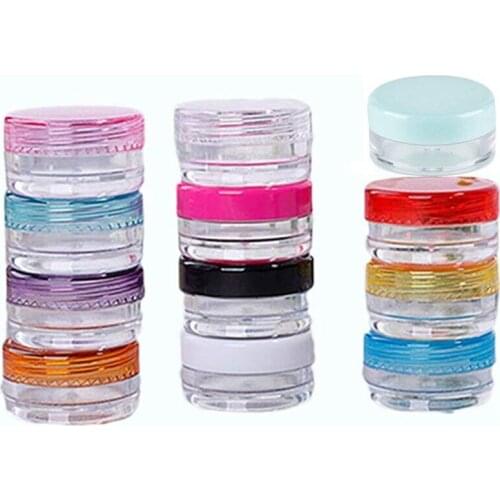 12pcs Assorted 5g Empty Plastic Makeup Jars Pots Travel Face Cream/Lotion/Cosmetic Containers Sample Bottles (Assorted)