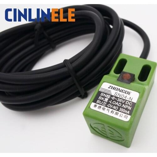18x18x36 4mm sensing DC NPN NO SN04-N prism shape inductive proximity switch SN04 series proximity sensor