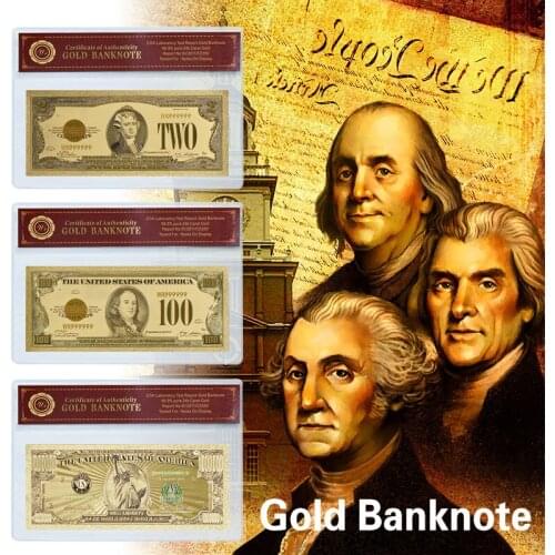 2016 Best Selling American Bill Dollar Banknote One Million 24k Gold Plated Note In COA Sleeve