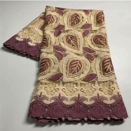 2021 New Arrival African Lace Fabrics High Quality Embroidered Tulle French Guipure Lace For Wedding Dress 5 Yards! ZQF442610