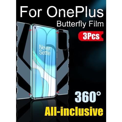 9R Butterfly Hydrogel Film For OnePlus 9 Pro Screen Protector One Plus 8 Pro 1+ 8T 360 Full Coverage Front Back Camera Soft Edge