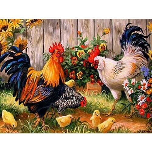 Diamond Embroidery cock Handmade Diamond Painting Needlework Mosaic Cross Stitch Home Decor