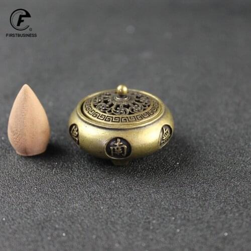 Antique Bronze Namo Amita Buddha Incense Burner Home Decorations Pure Copper Hollow Home Censer Sandalwood Censer Holder room