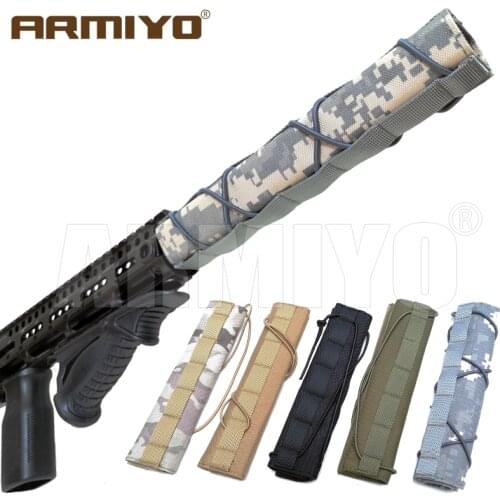 Armiyo 500D Nylon 8.66" 22cm Suppressor Heat Cover Shield Sleeve Muffler Fit 1.3" to 1.75" Dia Hunting Holster Accessories