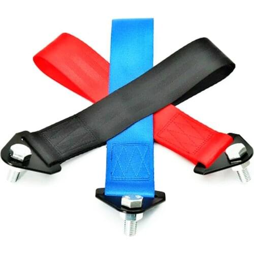 4 Color Towing Rope Tow Eye Strap Tow Loop Strap Racing Drift Rally Emergency Tool Front Rear Bumper Hook Car Towing Hook Steel