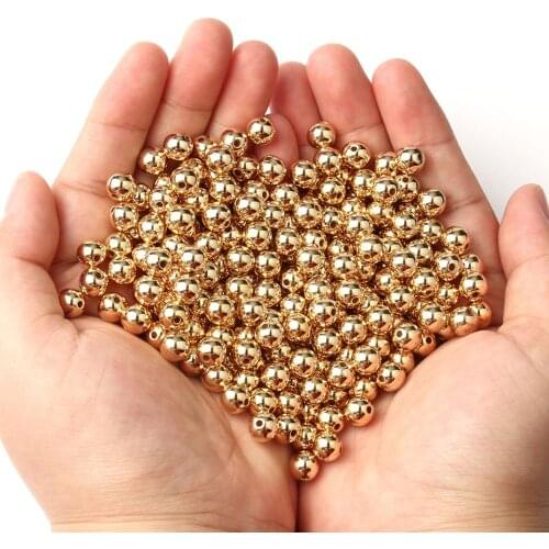 3-12mm CCB Bead with Hole Round Seed Loose Spacer Beads for Jewelry Making Supplies Accessories DIY Bracelet Wholesale