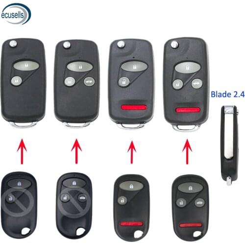 2 Button 3 Button 4 Button Flip Folding Remote Key Shell Case Fob Cover For-Honda CRV S2000 HON66 Blade2.4