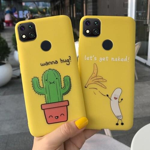 For Xiaomi Redmi 9C NFC Case Cartoon Cactus Soft Silicone Case For Xiaomi Redmi 9C 9 C 9A Cover Funda Redmi 9 9A Case